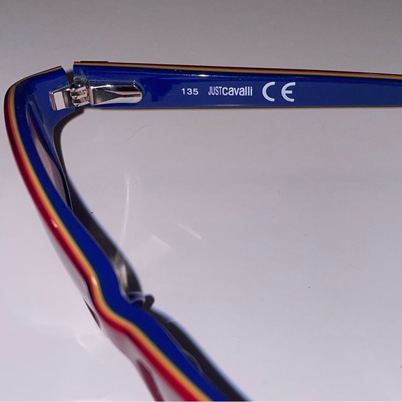 ✨ NOS Just Cavalli JC183 Red & Blue Oval Sunglasses | Pristine NWOT ✨ - Picture 3 of 16